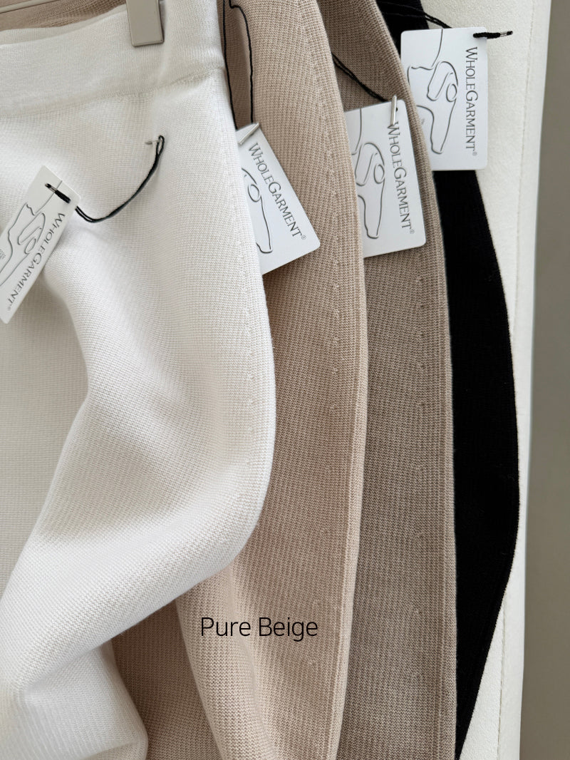Cozy Wool-Cotton Skirt_Pure Beige