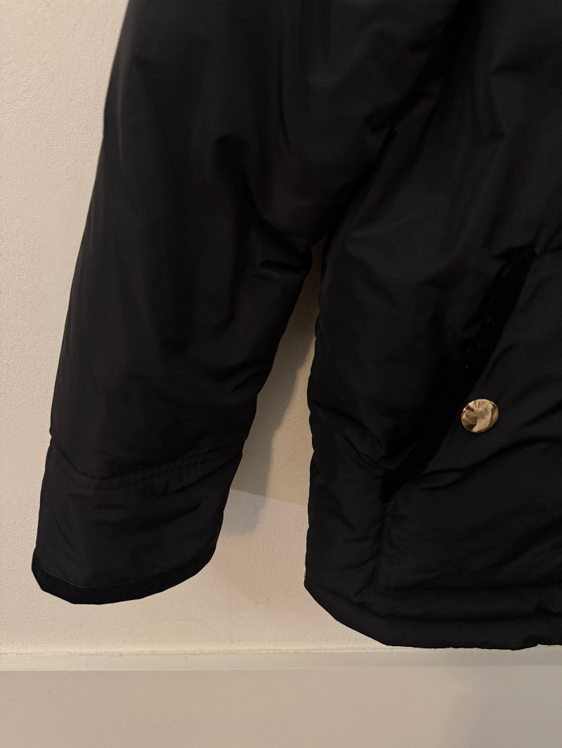 Collared Black Puffer Jacket