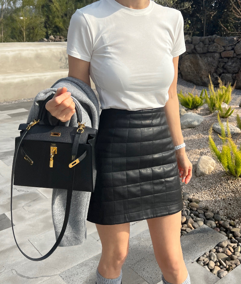 Limishop Vegan leather skirt