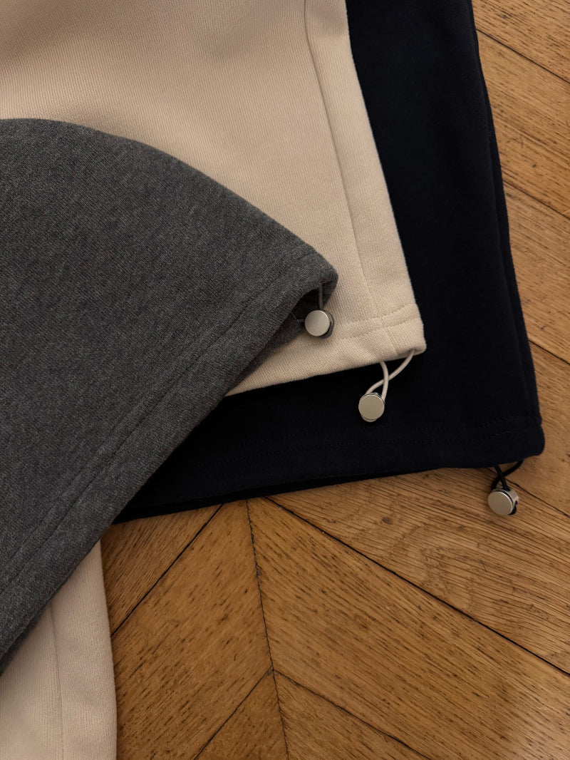 Fleece Shearling Collar Set - Charcoal Grey