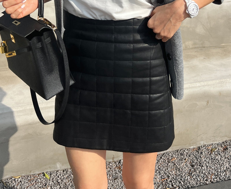 Limishop Vegan leather skirt