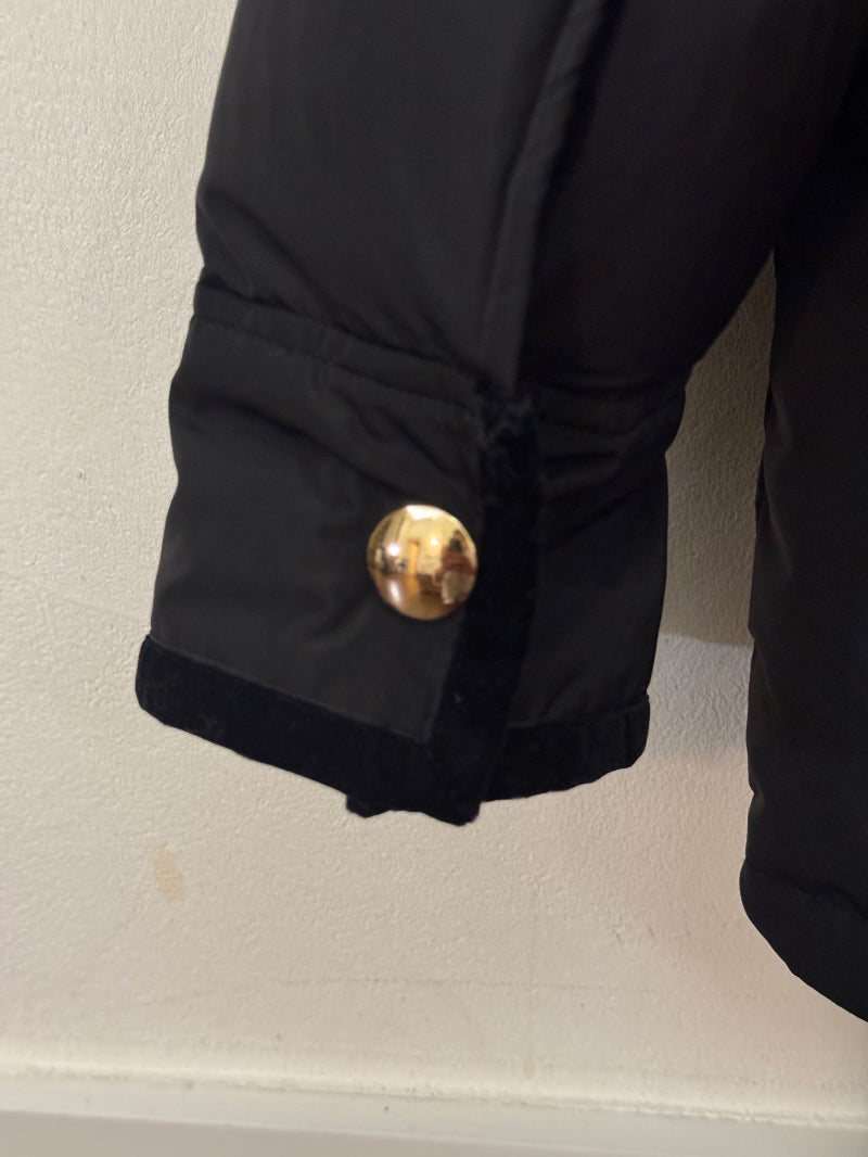 Collared Black Puffer Jacket