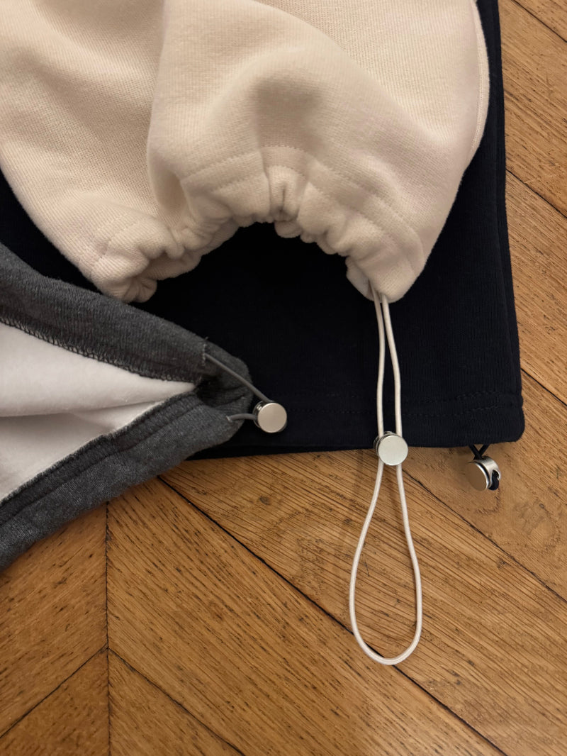 Fleece Shearling Collar Set - Charcoal Grey