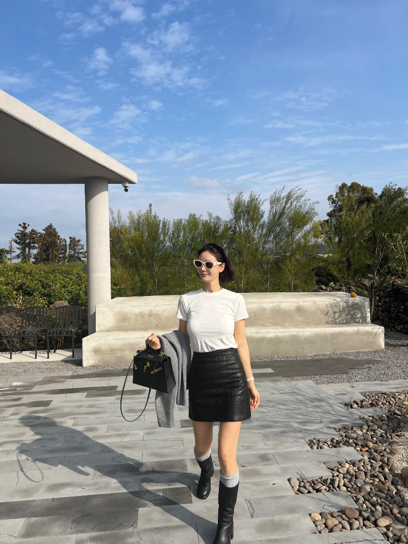 Limishop Vegan leather skirt