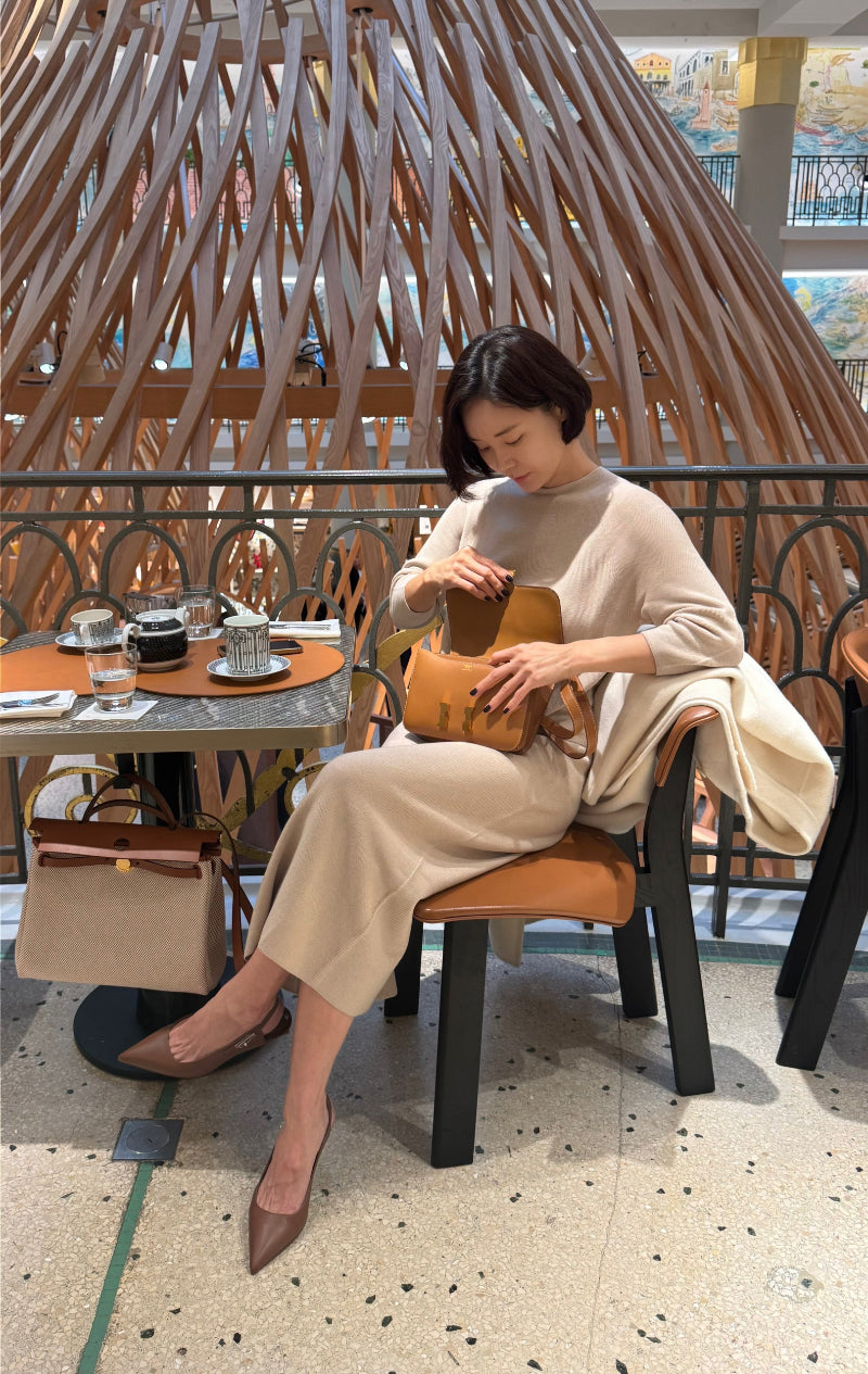 Cozy Wool-Cotton Skirt_Pure Beige